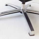 ESA black leather armchair by Werner Langenfeld