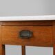 French Art Deco bedside table with a Carrara marble top, circa 1920.