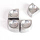 Mid Century Scandinavian Modern Handcrafted Aluminum Four Piece Ashtray, 1960
