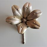 Silver metal flower ashtray