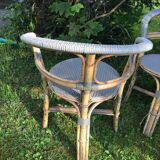 3 bistro armchairs stamped Drucker