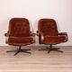 Pair of vintage armchairs from the 60s Bordeaux Danish design
