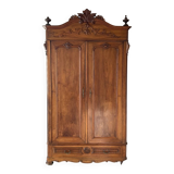 Large solid wood wardrobe from the 1900s-1920s