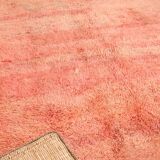 Tapis marocain vintage fait main 196 x 280 cm - Tapis marocain couleur pêche - Berbère