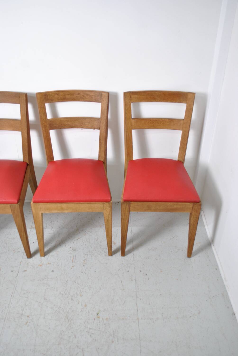 4 Solid oak chairs 1950