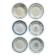 Assiettes plates anciennes dépareillées terre de fer