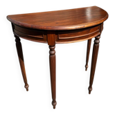 Petite console demi-lune – acajou massif – style Louis XVI