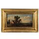 Godchaux. Oil on panel, animated landscape. 19th century