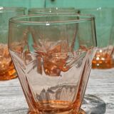 Pink art deco glasses
