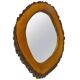 Wall mirror tree trunk in walnut, Carl Aubock modernist style, Austria, 1950s.
