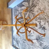 Portemanteau perroquet vintage en osier