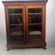 Display cabinet at counter height in mahogany and veneer, 19th century.