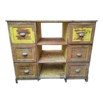 Furniture of trade workshop counter established 6 large drawers buffet