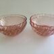 Lot of 4 pink glass cups