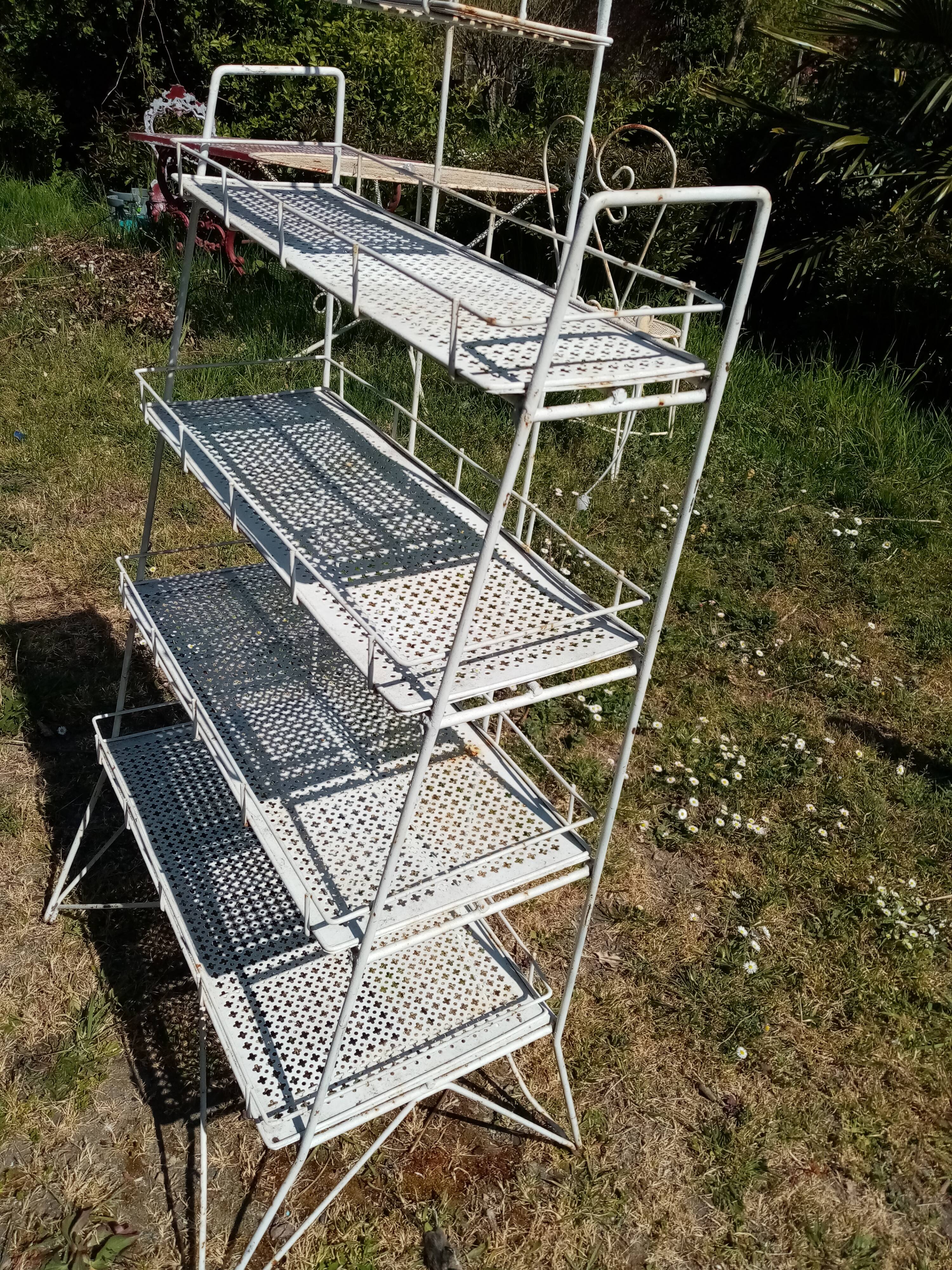 Vintage metal shelf