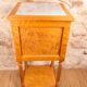 Neo-Louis XVI Nightstand in Spotted Maple & White Marble (Late 19th Century)