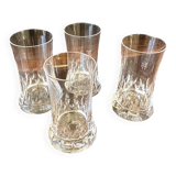Set of 4 Bayel Glasses, Crystal Shot France