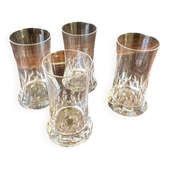 Ensemble de 4 verres Bayel, Crystal Shot France