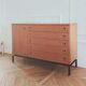 Enfilade/ Commode vintage rénové style anglais, années 70