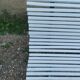 Antique garden bench with cast iron legs