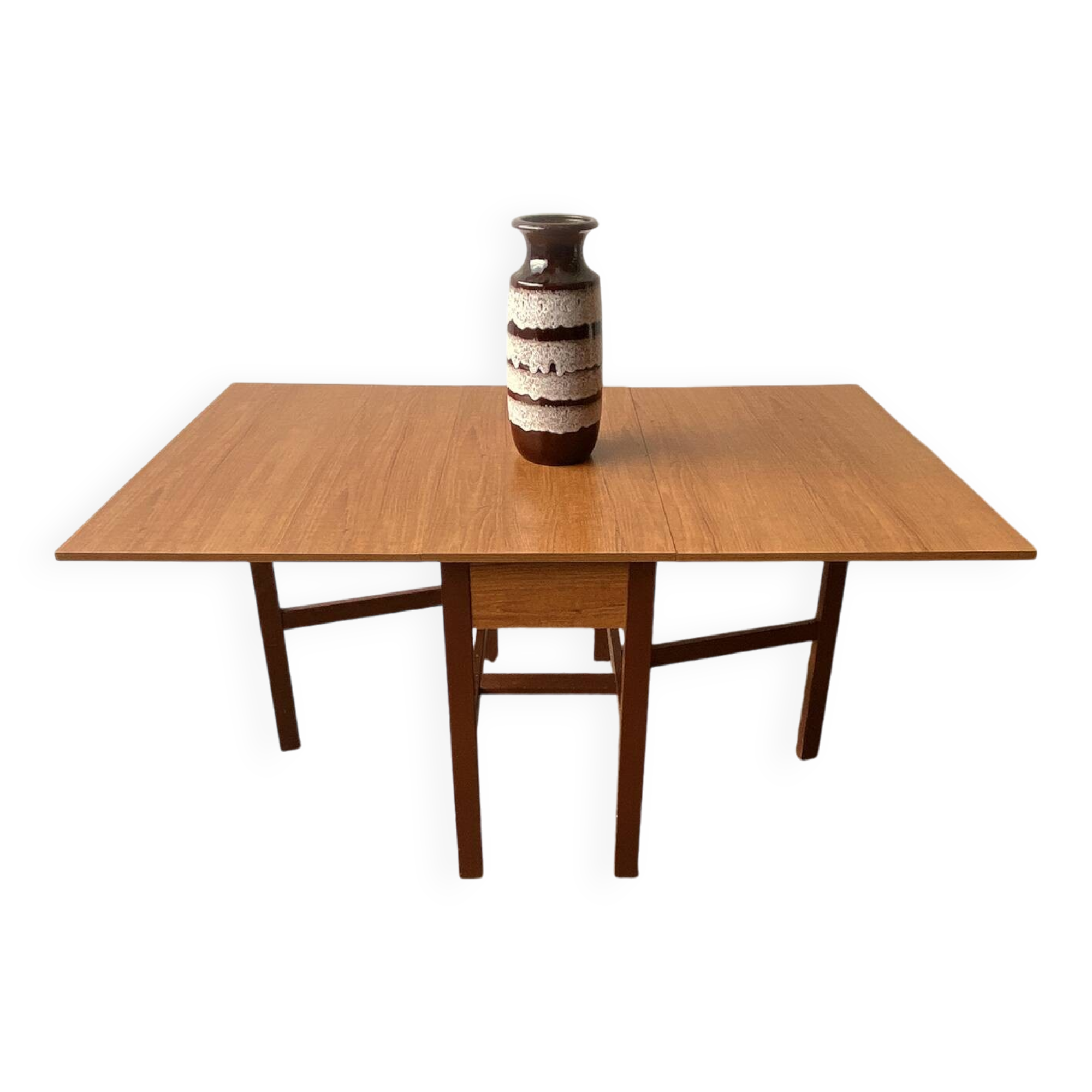 Mid-Century 1960s retro vintage large drop leaf table