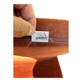 Arfa brick red velvet armchair