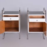 Paire de tables de chevet, Vichr a spol, Chrome, Tchéquie, années 1930