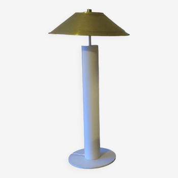 Mid century Italian floor lamp with brass shade, 1970s