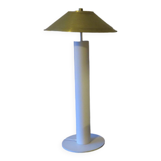 Mid century Italian floor lamp with brass shade, 1970s