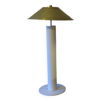 Lampadaire italien vintage avec abat-jour en laiton, 1970