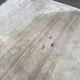 Vintage beige handwoven wool rug 175x235.