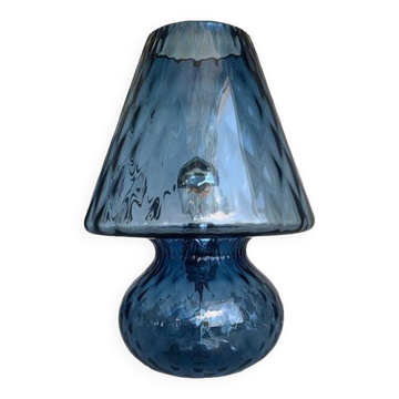Verre bleu de style Murano avec lampe « Ballotton »