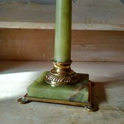 Ancient oil lamp in green onyx