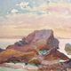 Painting Set of 3 watercolors Normandy Brittany Landscape Marine Ad. Cassagne