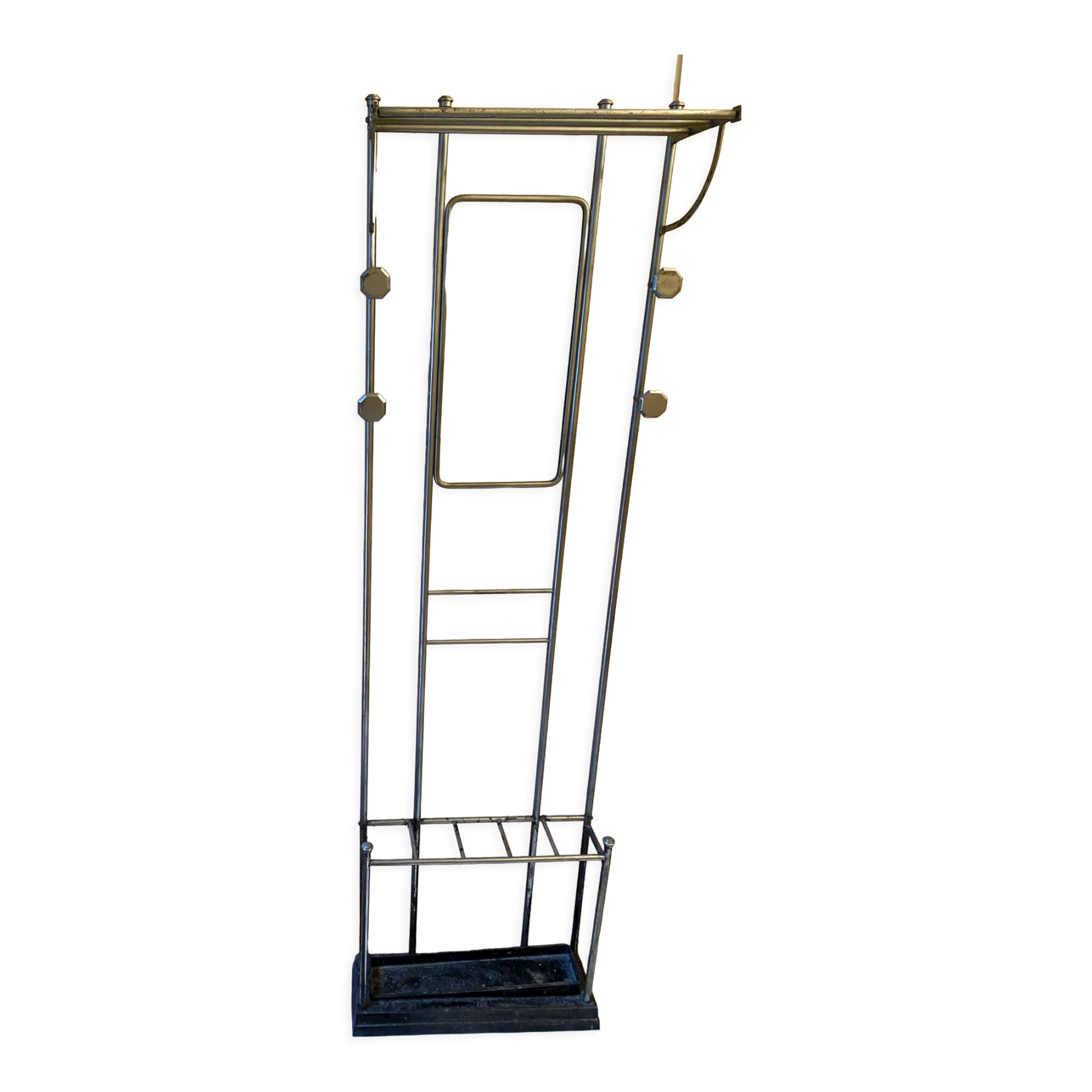 Coat rack in chromed metal