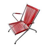Fauteuil scoubidou rouge enfant