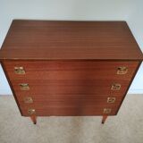 Chest of drawers with spindle legs