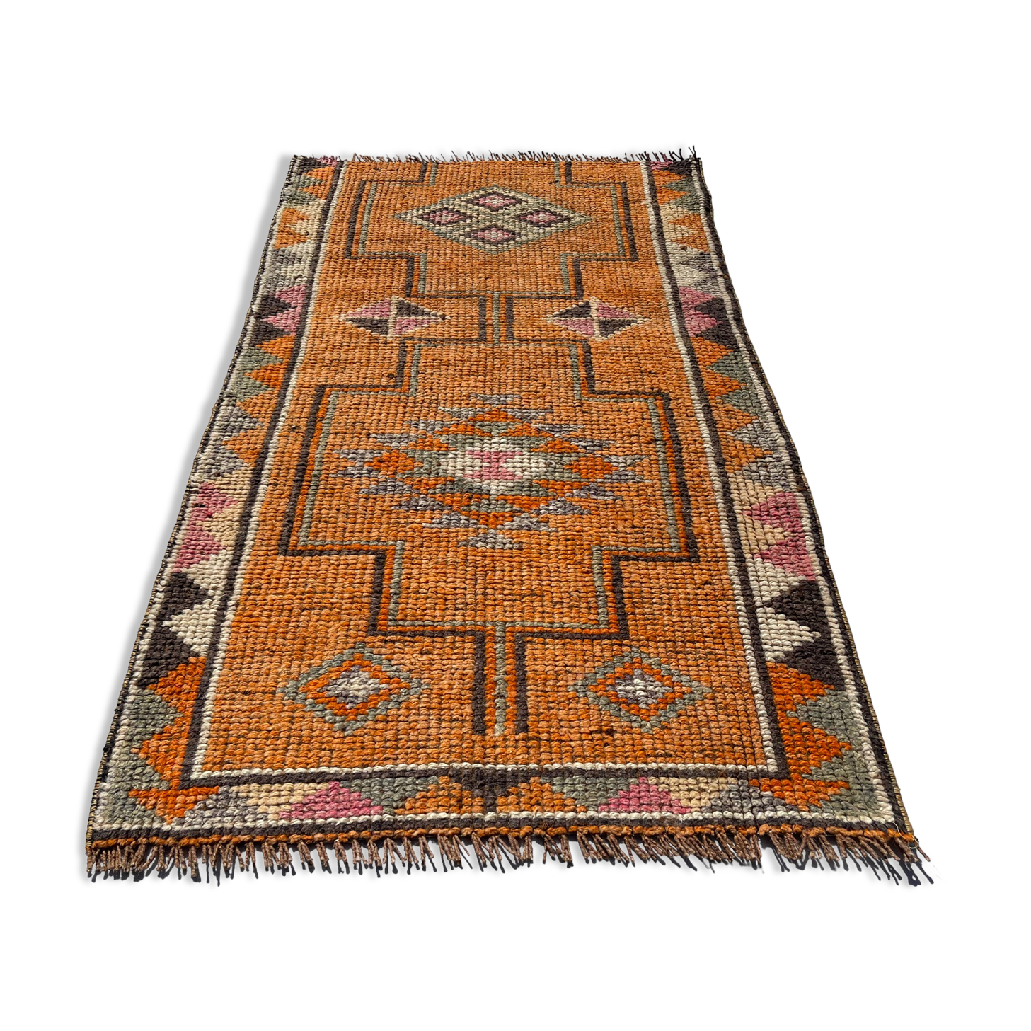 Traditional vintage kurdish herki rug 160 x 87 cm