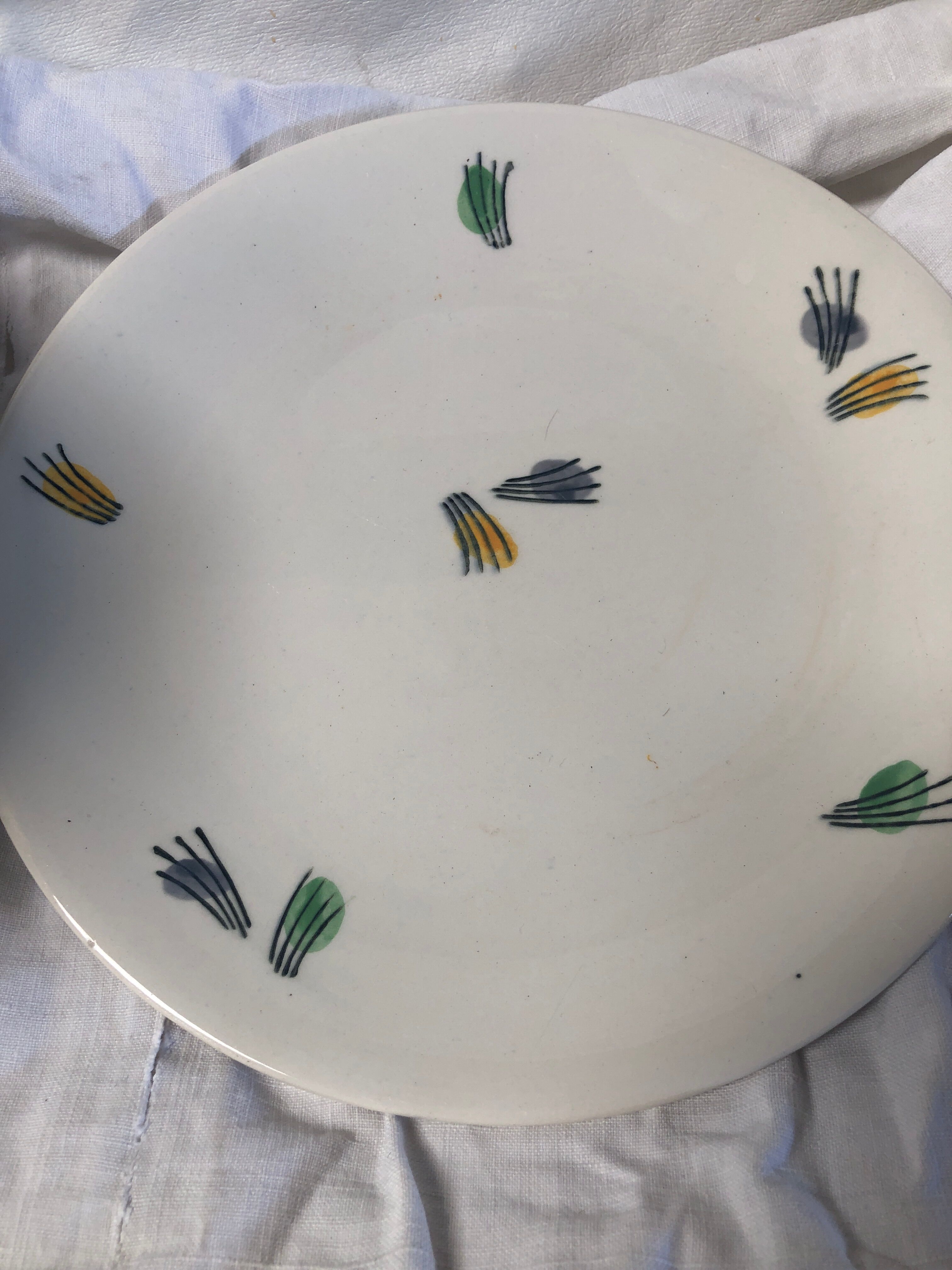 Set of 12 Gien porcelain plates