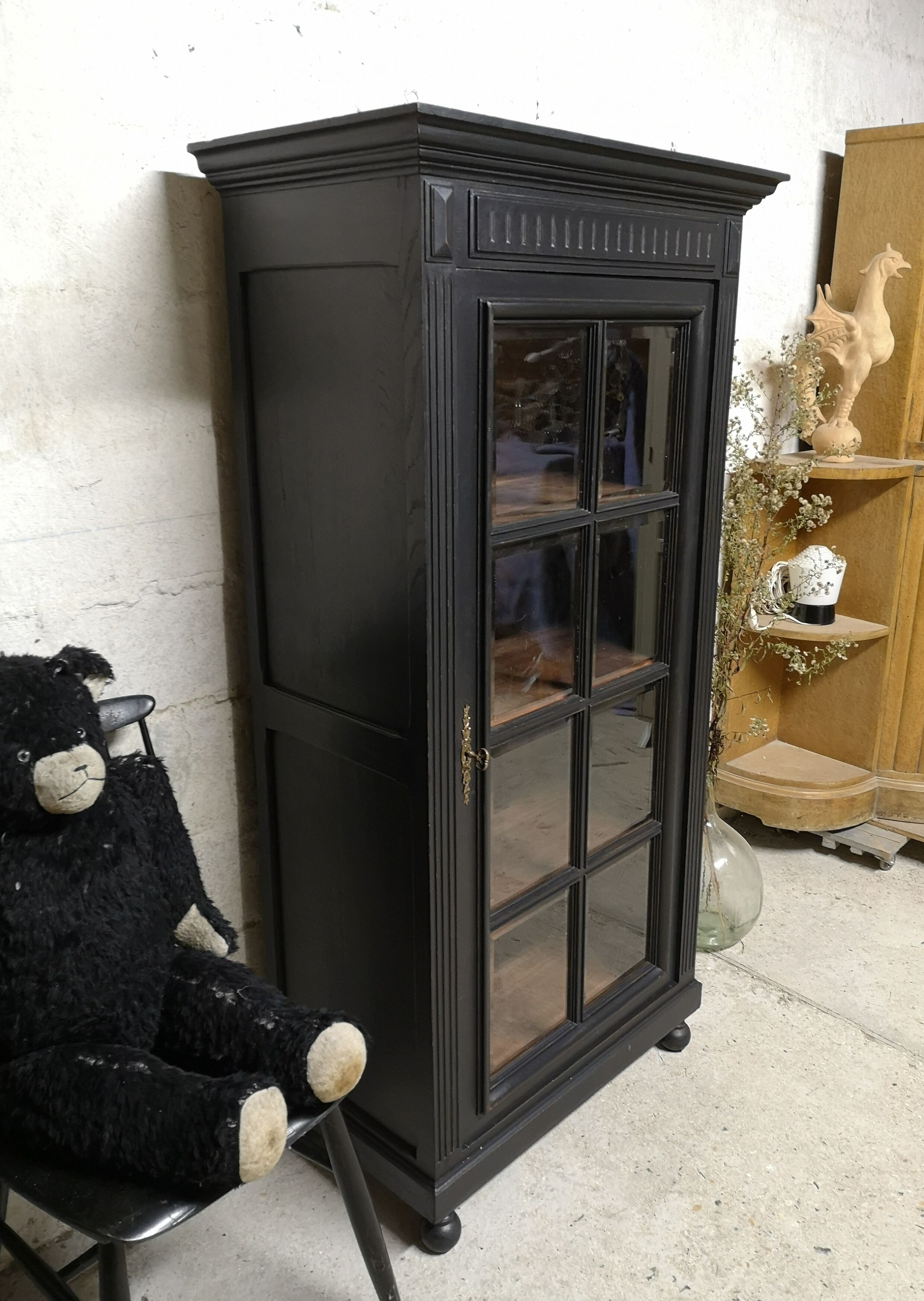 Showcase library patina cabinet of curiosity