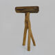 Tripod trading stool, peasant art Ariège, France (nineteenth century)