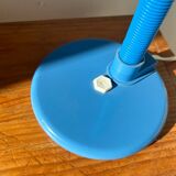 Lampe années 80 en acier, par aluminor - bleu