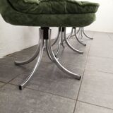 4 vintage chrome foot chairs