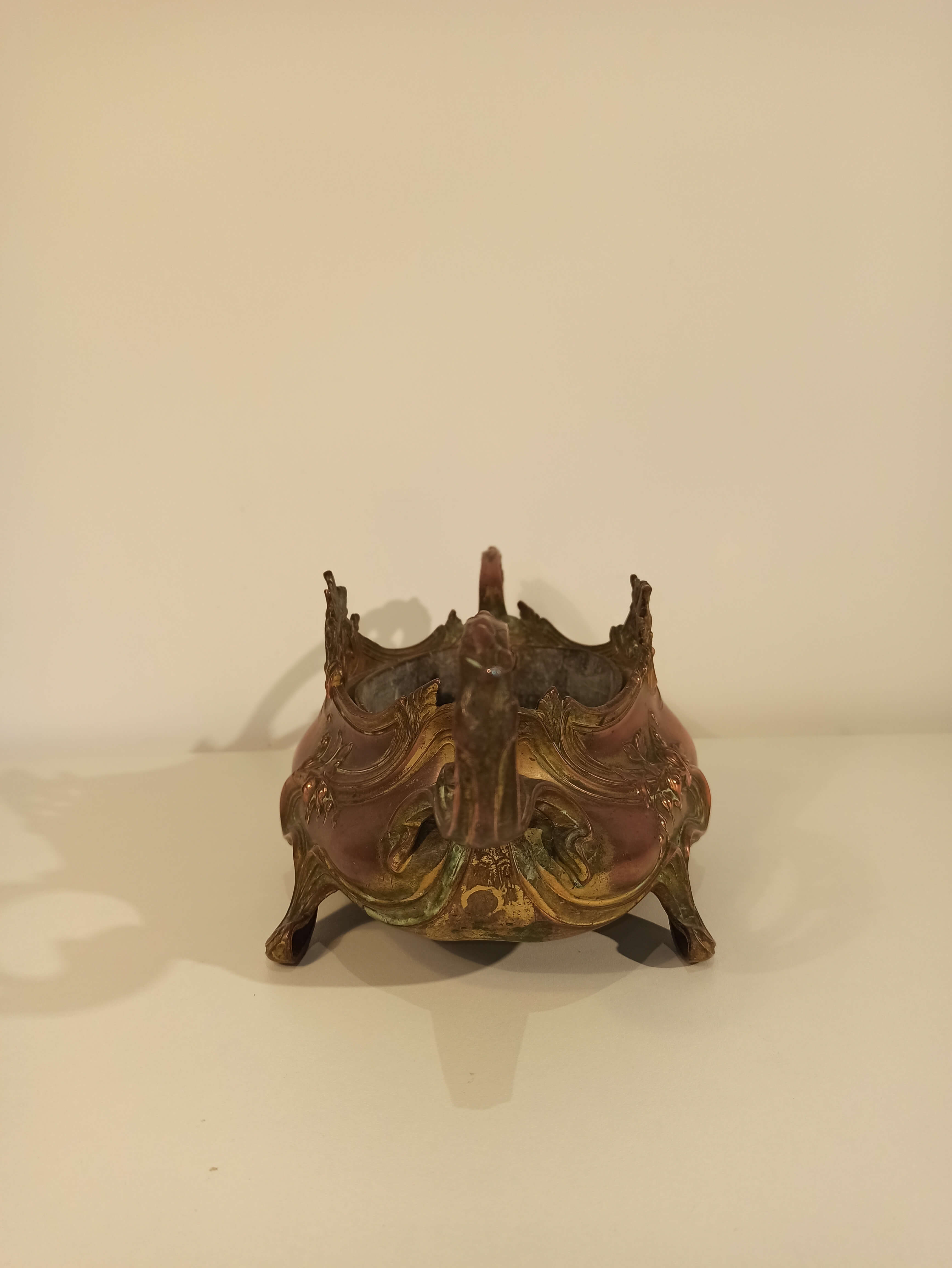 Old baroque copper planter
