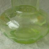 Vase boule en verre emaille email gras