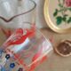 Pitcher and 6 vintage peacock liqueur glasses