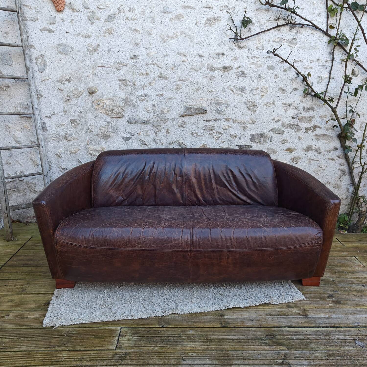 Leather club sofa