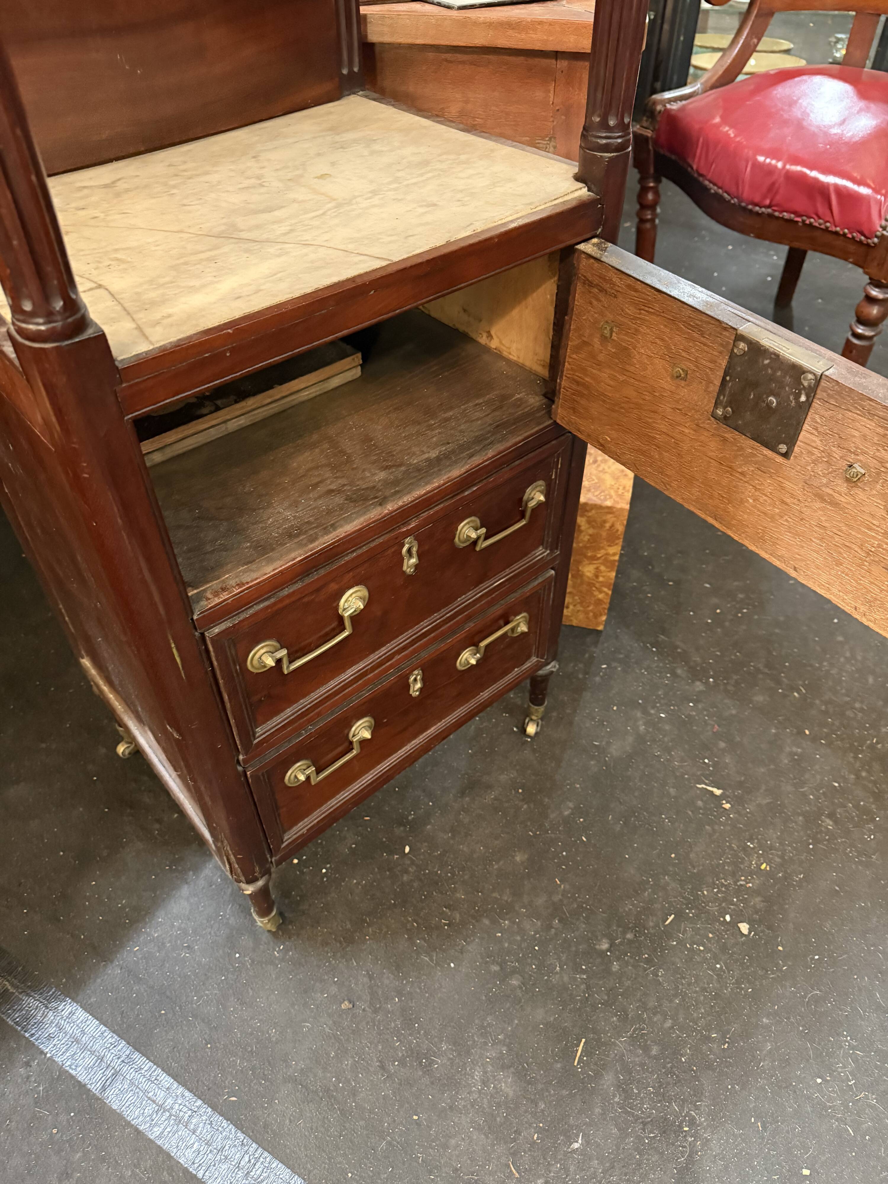 Mahogany barber's dresser