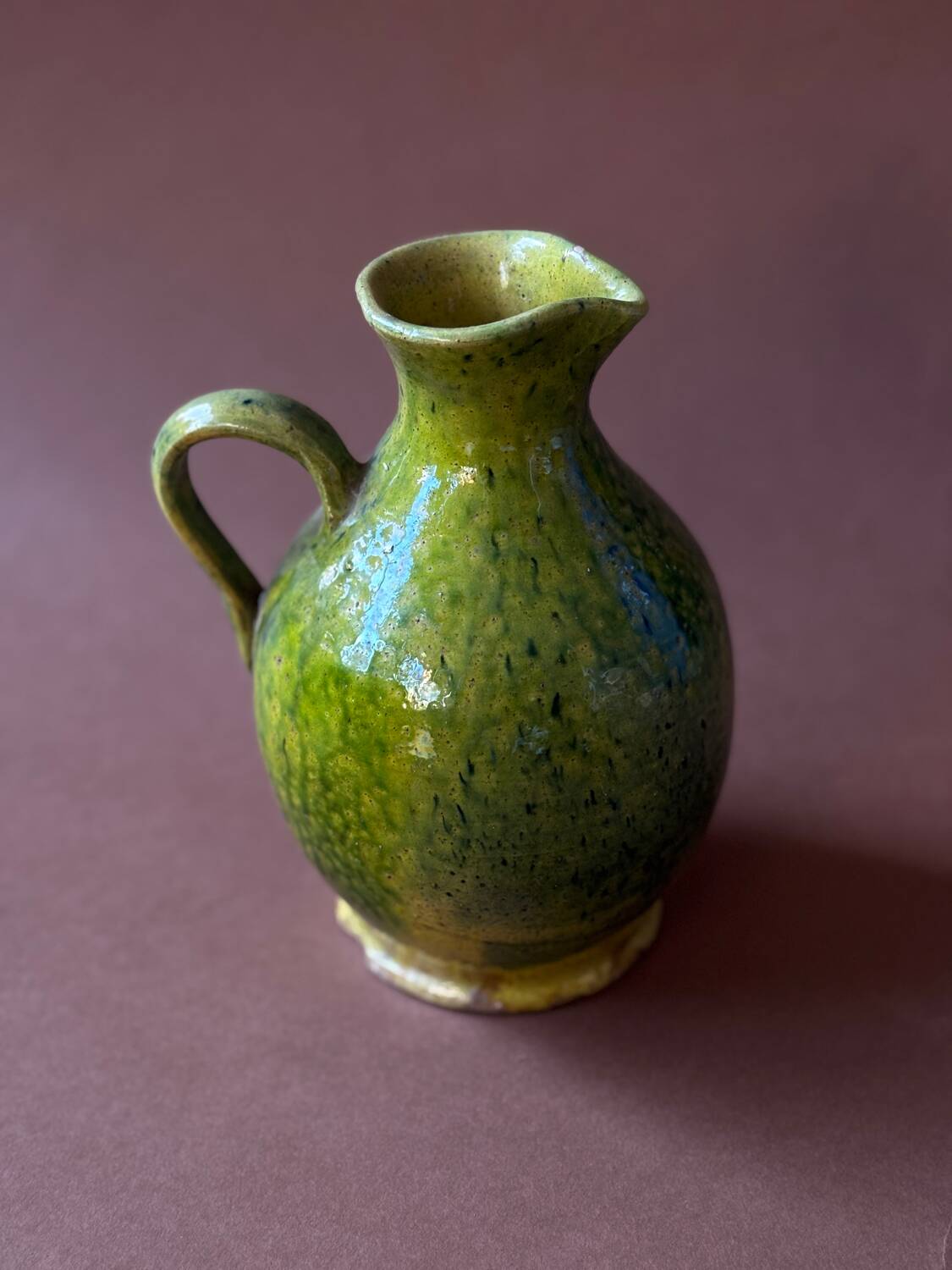 Glazed earthenware pitcher vase 1950