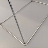 Bureau en verre fumé et métal chromé, années 70